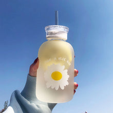 Load image into Gallery viewer, Elegant Glass Water Bottle with Straw