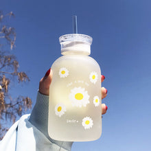 Load image into Gallery viewer, Elegant Glass Water Bottle with Straw